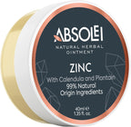 Zinc Oxide Ointment, Natural Ointment for Itching and Rashes with Calendula and Plantain, 1.35 fl oz