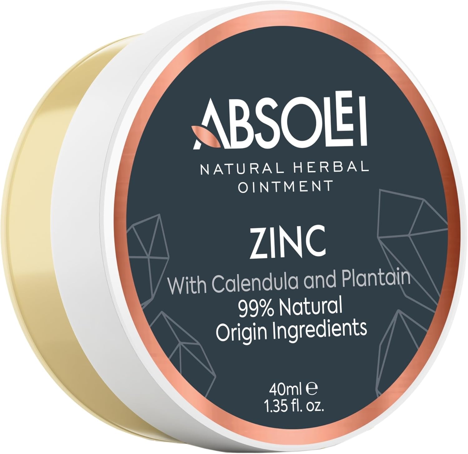 Zinc Oxide Ointment, Natural Ointment for Itching and Rashes with Calendula and Plantain, 1.35 fl oz