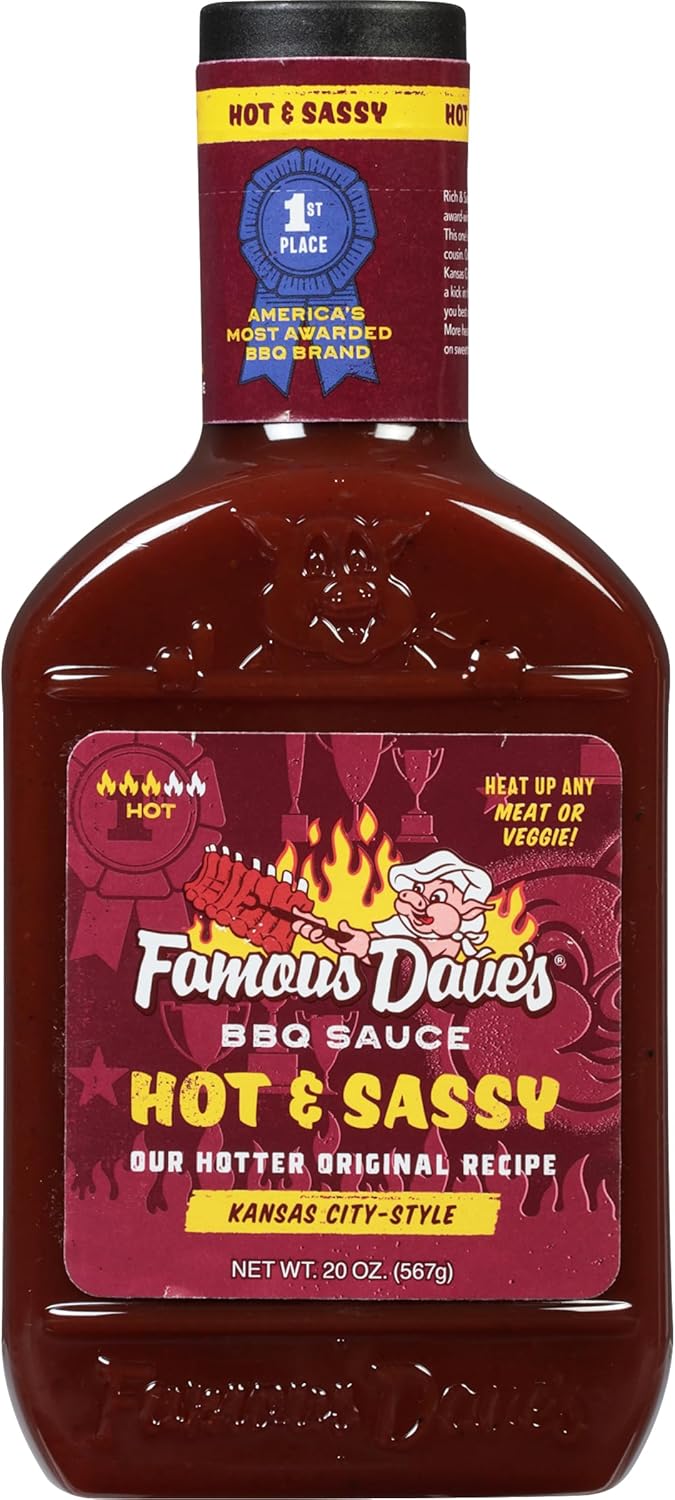 Famous Dave's - 1 pck, Hot & Sassy BBQ Sauce (20 oz.)
