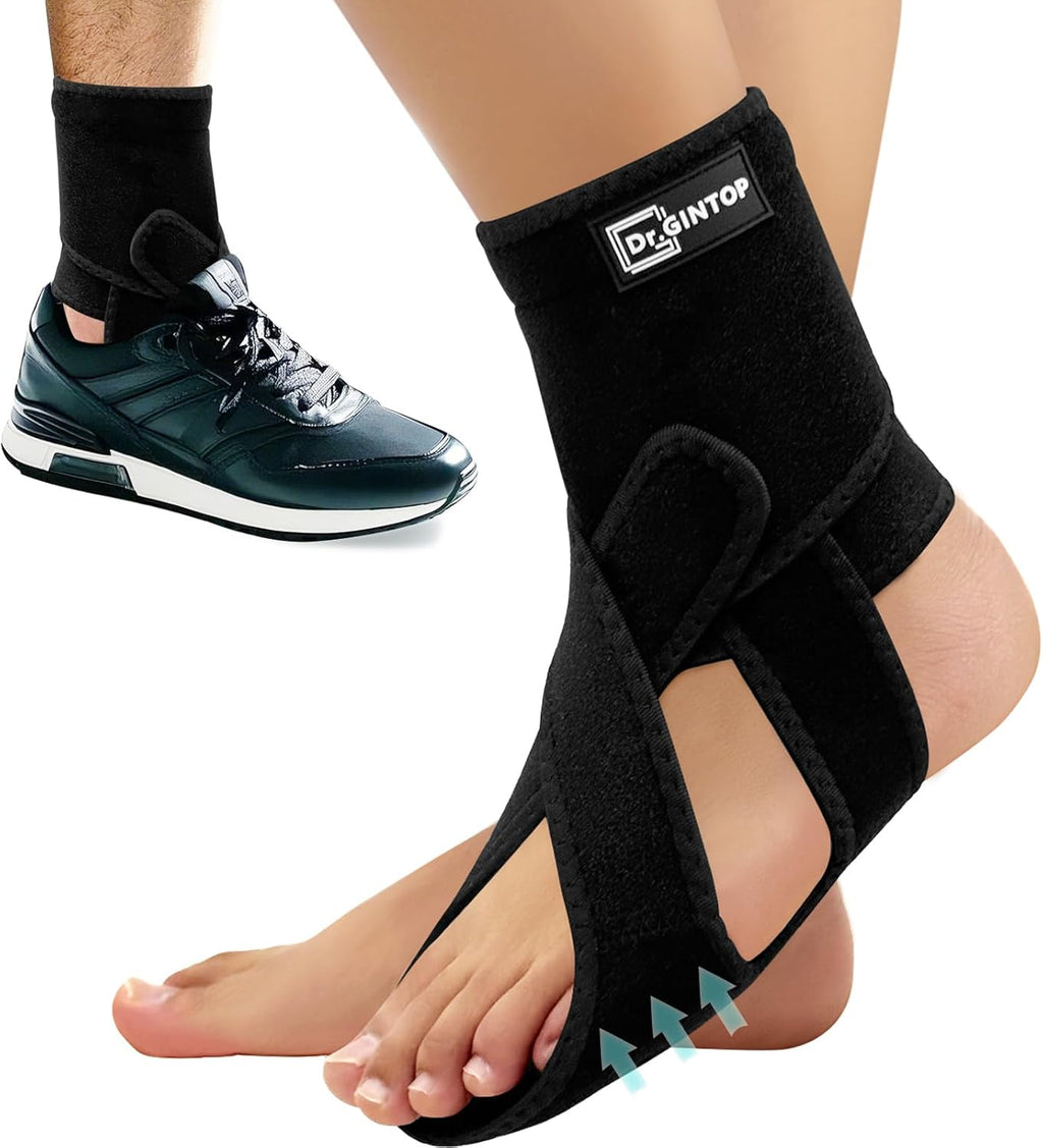 AFO Foot Drop Brace for Walking, Plantar Fasciitis Night Splint, Ankle Foot Orthosis, Drop Foot Brace w/Arch Support Relief Pain for TBI, ALS, MS, Stroke, Fracture, Spinal Cord Injury Left