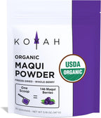 KOYAH - Organic Maqui Berry Powder 30 Servings (1 Scoop = 146 Berries or 1/8 Cup Fresh), Chile Grown, Freeze-Dried, Whole-Berry Powder