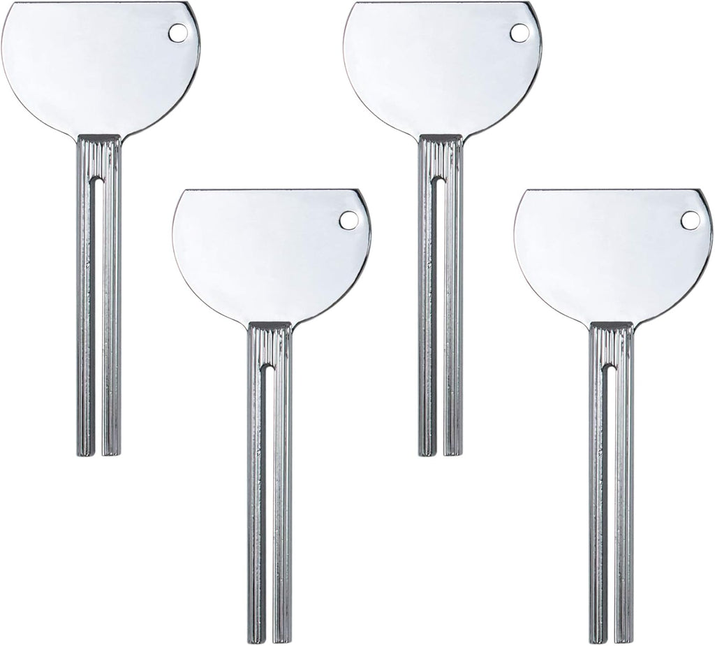 AUEAR, Stainless Steel Toothpaste Tube Squeezers Key Silver for Home Hair Dye (Set of 4)