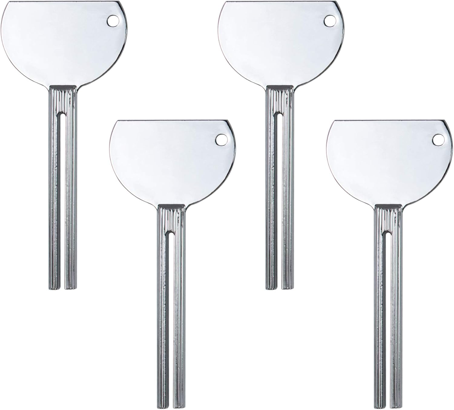 AUEAR, Stainless Steel Toothpaste Tube Squeezers Key Silver for Home Hair Dye (Set of 4)