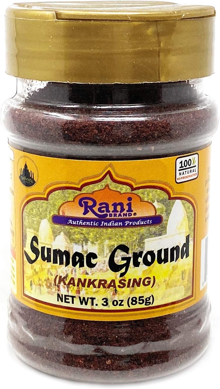 Rani Sumac (Sumak) Spice Ground Powder 3oz (85g) PET Jar ~ All Natural, Salt-Free | Vegan | No Colors | Gluten Friendly | NON-GMO
