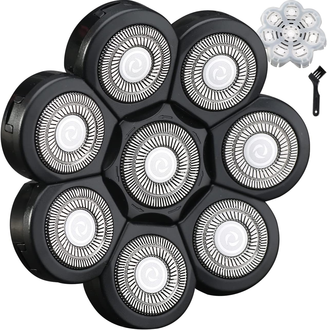 8 Blade Replacement Heads Electric Razor Shaver (8D Black)