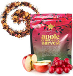 Apple Cranberry Harvest Tea, Organic Loose Leaf Herbal Tea – Real Fruit, Summer Juice, Caffeine-Free, Refreshing Sweet Iced Drink – 4 oz Resealable Bag (Makes 50 Cups)