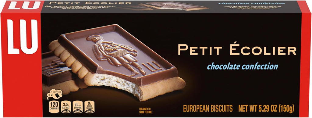 Lu Petit Ecolier European Milk Chocolate Biscuit Cookies, 5.29 oz