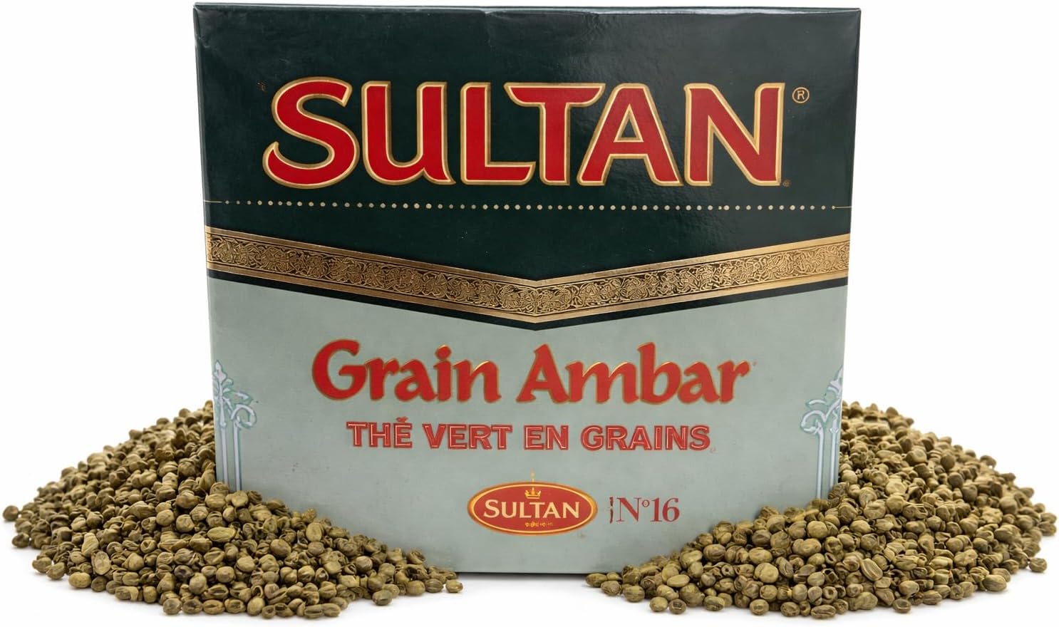Green Tea Sultan Grain Ambar 200g – Pearl Gunpowder Green Tea for Traditional Moroccan Mint Tea