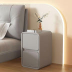 This Narrow Bedside Table Nightstand Simple and Modern Wooden Small Space Bedside Table with 2 Drawers Suitable for Bedrooms Living Rooms Study Rooms,Small Space(Gray,20 * 40 * 48cm/8 * 16 *
