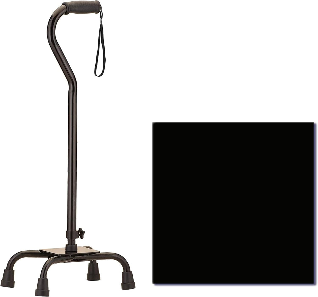 NOVA Medical Quad Cane Large Base with Offset Black