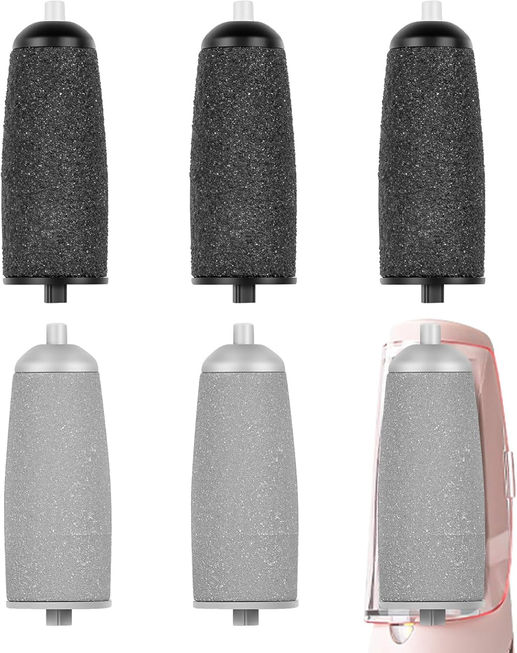 6 Pack Electric Foot Callus Remover Replacement Heads, Replacement Rollers for Pedicure Tools, Compatible with Most Electric Foot Files and Callus Removers (Pedicure Tool Not Included)