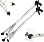 Suction Cup Grabber Reacher 32"" - Elderly Grab It Reaching Pickup Tool Heavy Duty for Seniors - Trash, Sticks, Litter Picker Upper - Extra Long Reach Handle & Handy Extension Arm Claw (2), Grey