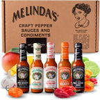 Melinda’s Hot Sauce Variety Pack - Extra Spicy Gourmet Hot Sauce Gift Set with Variety of Heat Levels - Includes XXXXtra Reserve, Garlic Habanero, Extra Hot, Mango, Ghost Pepper- 5 oz, 5 Pack