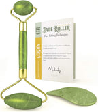 Natural Jade Roller– Gua Sha – Lymphatic Drainage Tool for Face, Neck, Body - Anti Aging Treatment – Reduces Wrinkles and Fine Lines