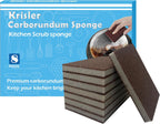 Krisler Carborundum Sponge Nano Emery Sponges Caspian Stone Pot Clean Brush Rust Eraser Grit Scouring Pads Pot Cleaning Pads with Carborundum Washing Kitchen Cleaner Tool 8pc