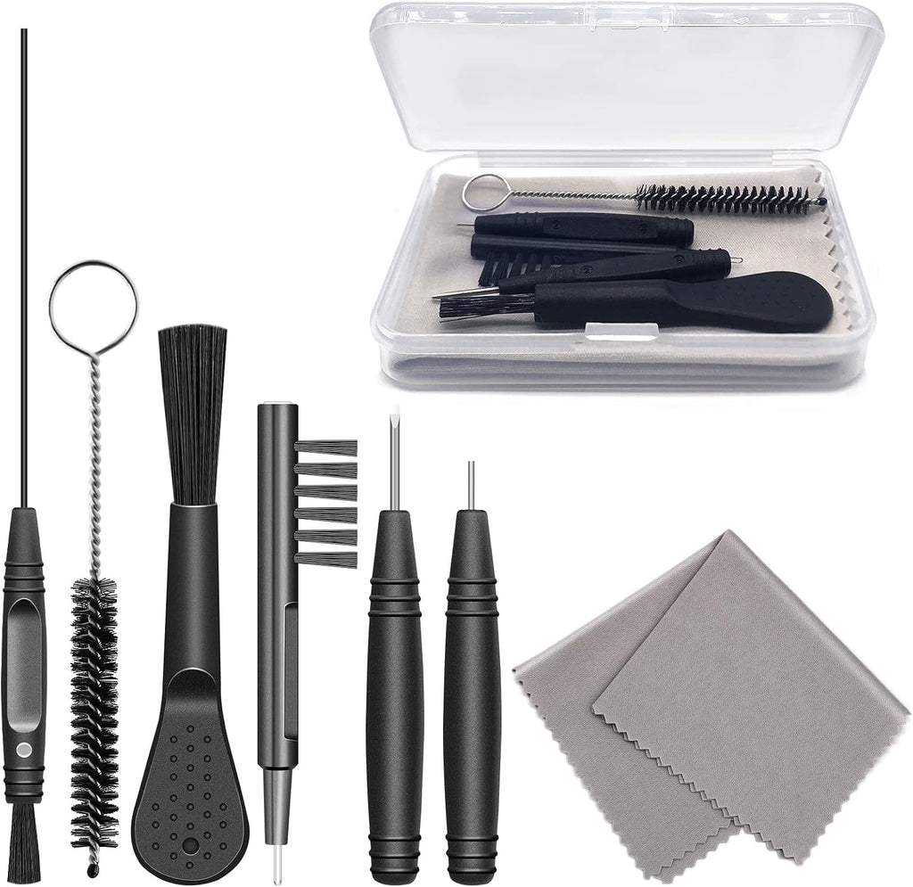 Hearing Aid Cleaning Kit, Hearing aid Cleaning Tools, Hearing Aid Brushes for Cleaning, Hearing Aid Amplifier Cleaner Kit, Hearing Aid Accessories with case, Gifts for Relatives and Friends (8 Pcs)