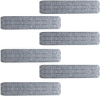Wet Mop 24" Microfiber Mop Heavy Duty Floor Pads Replacement Kit 6 Pack Reusable Mop Head