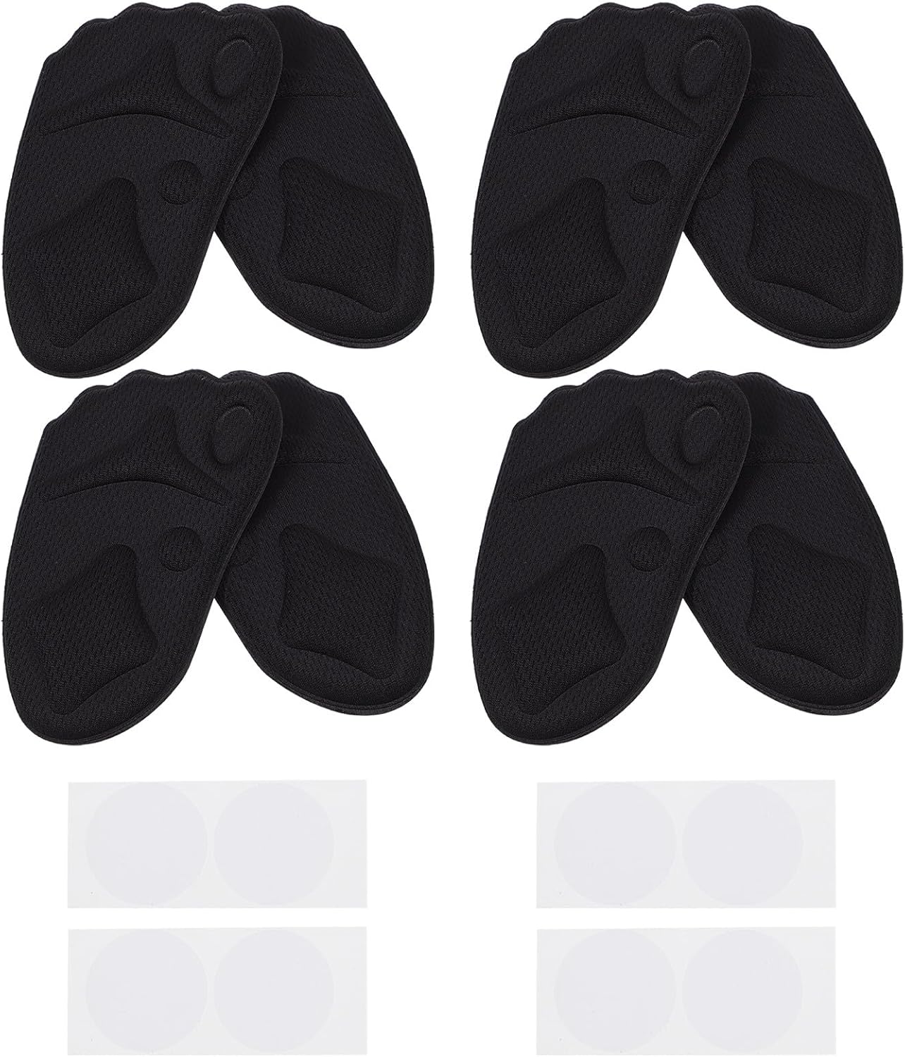 4 Pairs 4d Sponge Front Palm Pads for High Heels, Soft Breathable Forefoot Insoles with Sweat Absorption, Anti-Slip Half Size Cushions for Relief and Foot Comfort