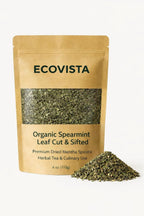 Ecovista Spearmint Leaf Cut & Sifted – 4 oz | Premium Dried Mentha Spicata | Herbal Tea & Culinary Use