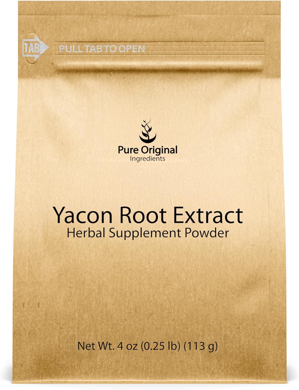 PURE ORIGINAL INGREDIENTS Yacon Root Extract (4 oz) Always Pure, No Fillers or Additives, Herbal Supplement Powder