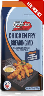 Colonel Jim's Chicken Fry Breading Mix, 5 lb Bag - Southern Style Coating for Crispy Fried Chicken - Professional Restaurant-Quality - Made in USA