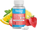 Vitassium FastChews, Chewable Electrolyte Tablets for Management of POTS and High Sodium Diets, Fast-Acting Sodium Tablets, Strawberry Lemonade, 60 Count