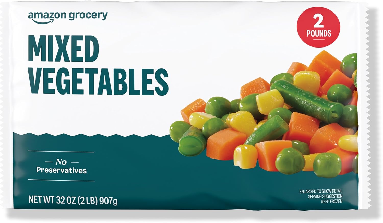 Amazon Grocery, Mixed Vegetables, Frozen, 32 Oz