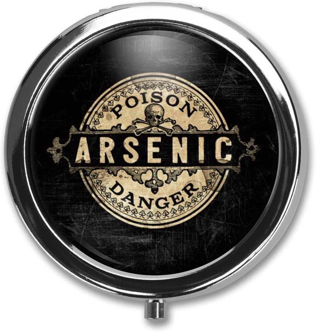 Arsenic Vintage Style Pill Box Case Pillbox Holder Trinket Stash Box Arsenic Vintage Style Medicine Vitamin Pill Organizer Case