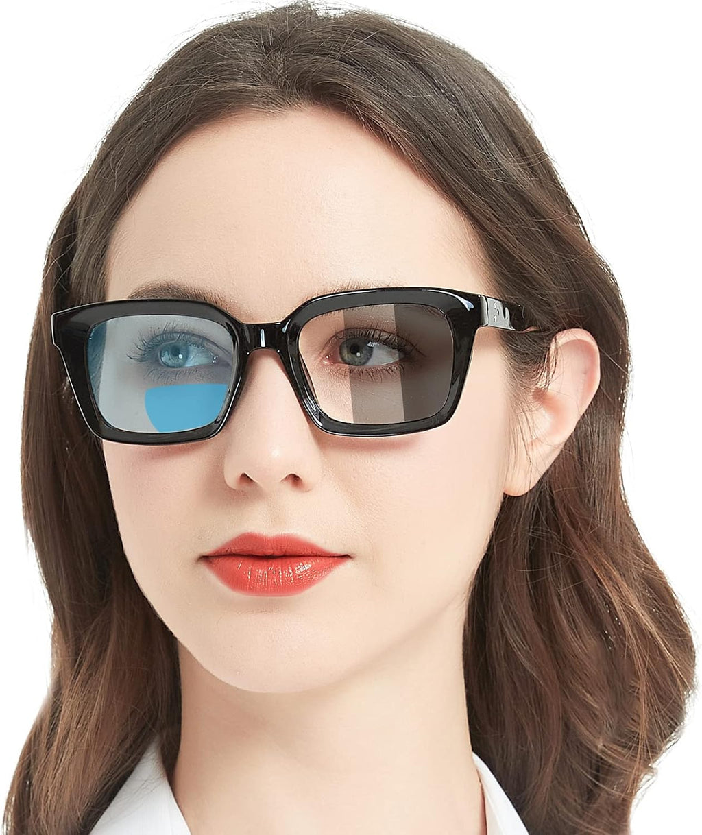 MARE AZZURO Photochromic Bifocal Reading Glasses Women Blue Light Blocking Oversized Sun Readers 1.0 1.5 2.0 2.5 3.0 3.5 4.0