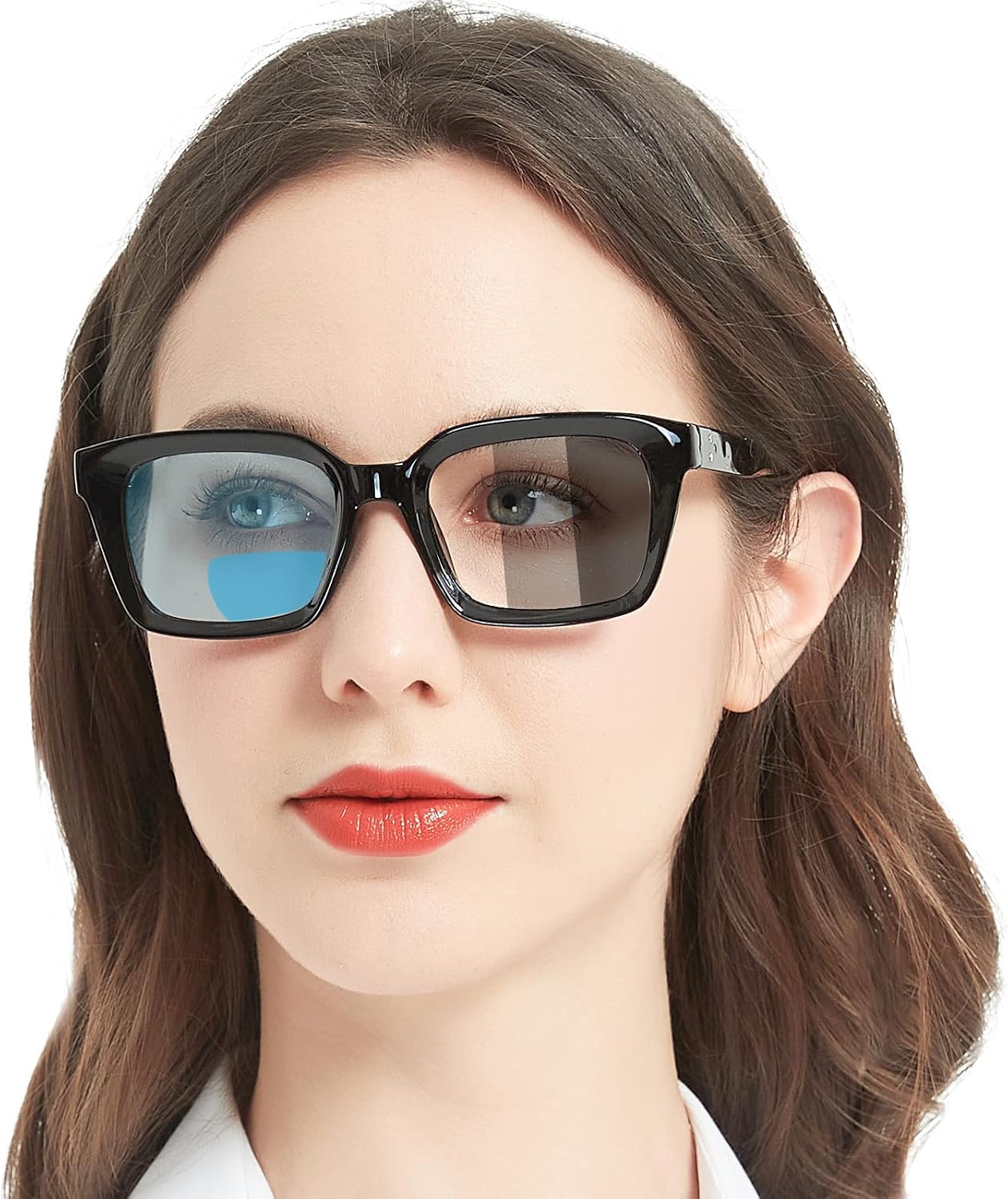 MARE AZZURO Photochromic Bifocal Reading Glasses Women Blue Light Blocking Oversized Sun Readers 1.0 1.5 2.0 2.5 3.0 3.5 4.0