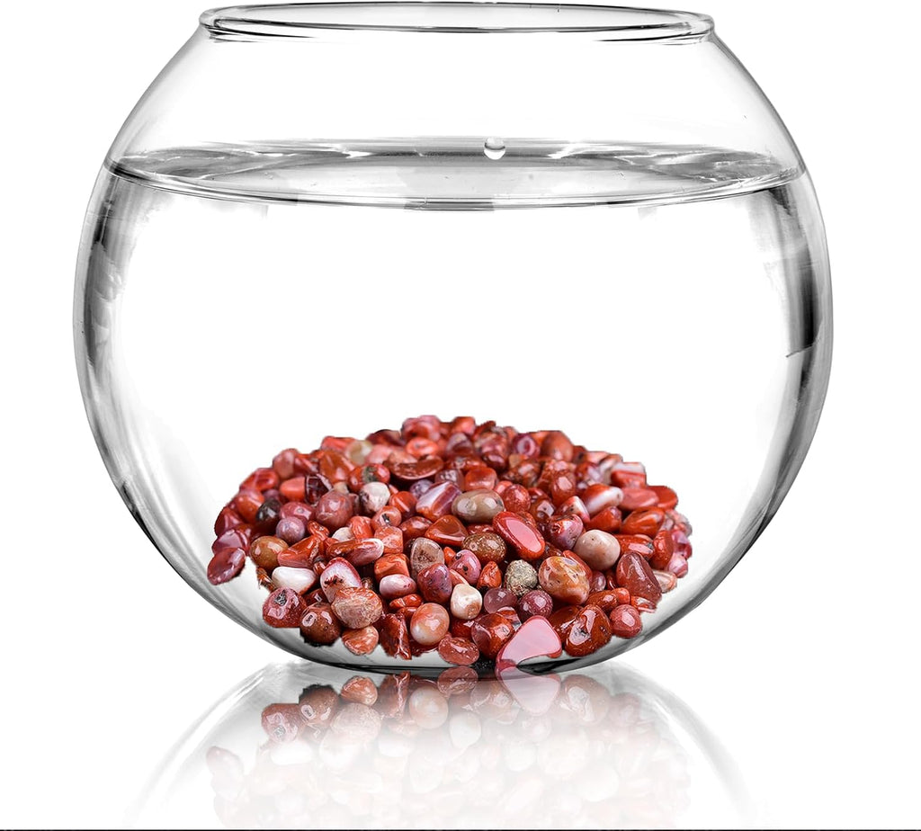 2 Pack Natural Red Agate Tumbled Stones Polished Decorative Crystal Rock Gravel for Home Garden Display Aquarium Plant Filler