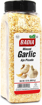 Badia Garlic Minced, 1.5 Pound - All-Natural, Non-GMO, Dehydrated Garlic Seasoning