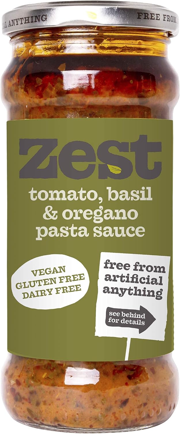 Zest Tomato, Basil & Oregano Pasta Sauce 340g (Case of 6)