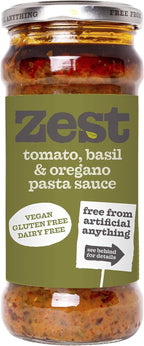 Zest Tomato, Basil & Oregano Pasta Sauce 340g (Case of 6)