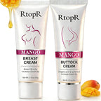 Breast & Buttock Enhancement Cream (2 PACK) - Powerful Lifting & Plumping Formula for Breast Enlargement & Hip Firming - Dual Action Massage Cream
