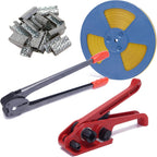 All-in-One Banding Strapping Kit with Poly Strapping Tensioner, 3200" PP Band, 100 Metal Seals, and Sealer Tools