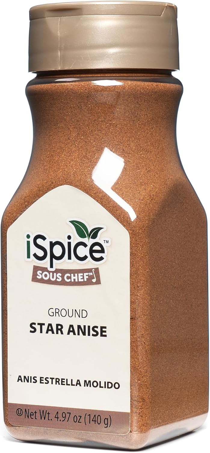 iSpice Ground Star Anise – Aromatic Spice for Cooking & Baking, Kosher, 4.97 oz (140g)