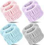 Wrist Bands for Washing Face, 8pcs Spa Face Washing Wristbands, Microfiber Arm Wrist Towels, Absorbent Wash Wristbands for Woman Men, Prevent Water from Spilling Down Your Arms