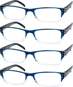 Eyekepper Reading Glasses-4 Pack Include Reading Sunglasses for Women Men Reading Under The Sun,Two-Tone Reader Eyeglasses