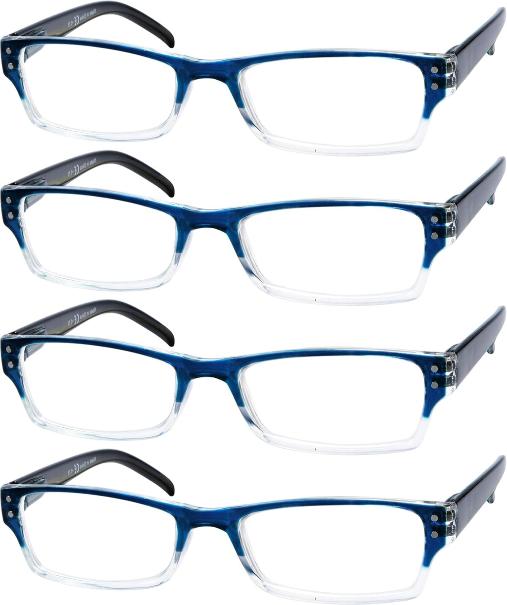 Eyekepper Reading Glasses-4 Pack Include Reading Sunglasses for Women Men Reading Under The Sun,Two-Tone Reader Eyeglasses