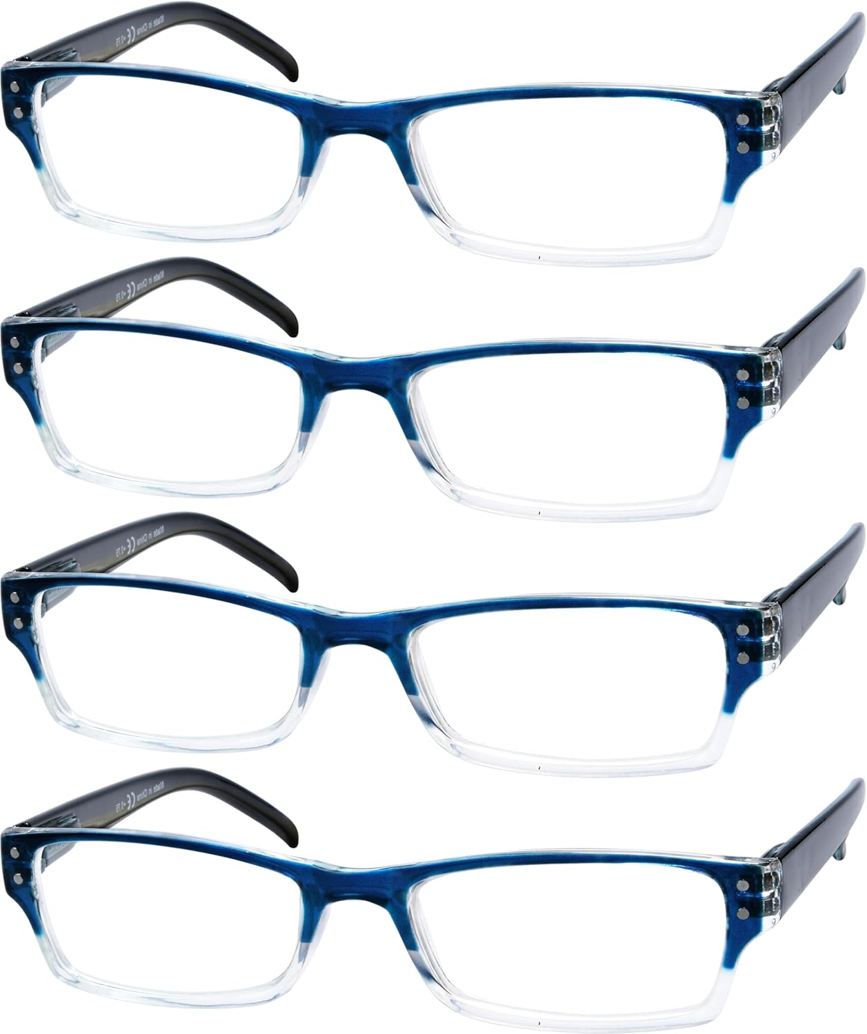 Eyekepper Reading Glasses-4 Pack Include Reading Sunglasses for Women Men Reading Under The Sun,Two-Tone Reader Eyeglasses