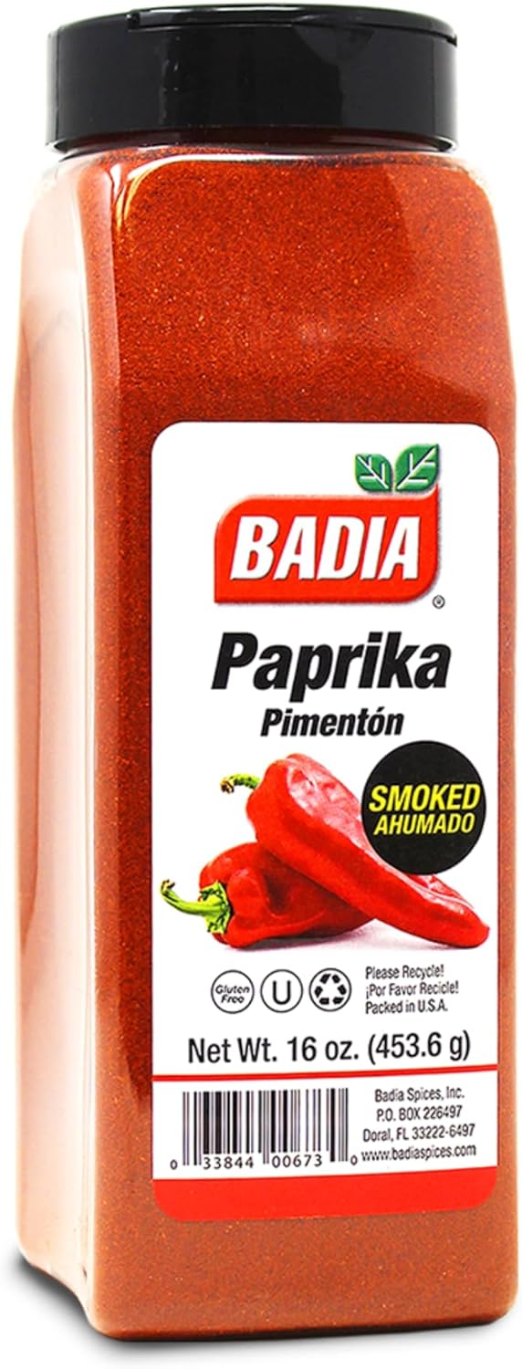 Badia Smoked Paprika, 16 oz - Rich, Smoky Flavor for Cooking, Grilling & Seasoning, All-Natural Spice