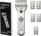 Multifunctional Stainless Steel Cleaning Scraper, Heavy Duty Handheld Scraper Tool with Sharp Blade, Sturdy Cleaning Knife for Removing Stains, Grease, and Adhesives from Kitchen, Stove, and Surfaces
