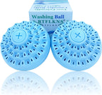 Eco-Friendly Laundry Balls Set, With Ceramic Balls & Storage Bag (200g x 2, Blue)