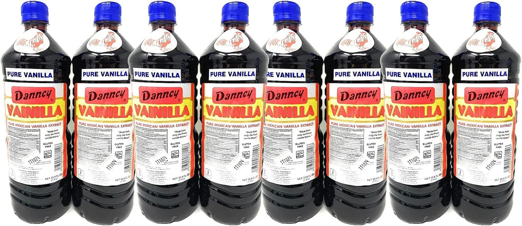 2 X Danncy Dark Pure Mexican Vanilla Extract From Mexico 33oz Each 2 Plastic Bottle Lot Sealed - SET OF 4