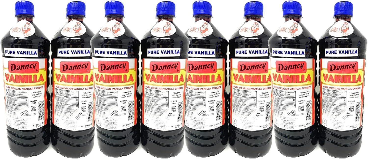 2 X Danncy Dark Pure Mexican Vanilla Extract From Mexico 33oz Each 2 Plastic Bottle Lot Sealed - SET OF 4