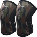 AEOLOS Knee Sleeves (1 Pair)，7mm Compression Knee Braces for Heavy-Lifting,Squats,Gym and Other Sports(X-Large,Camo&Black)