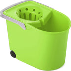Tatay Rectangle Squeezer Bucket with Wheels, Yellow, One Size