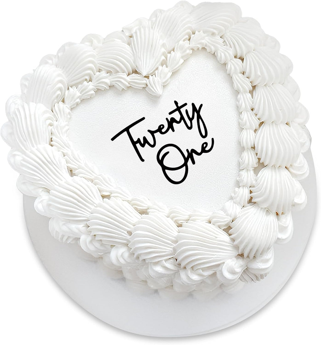 21 Birthday Cake Topper – Acrylic "Twenty One" Decoration for Happy 21st Birthday Party, Cake Decorations for Him & Her (twenty one B)