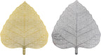 AYLIFU 2 PCS Tea Leaf Strainer Bodhi Leaf Shape Tea Strainer Stainless Steel Reusable Leaf Tea Separator Brewing Tools (Gold, Silver), CSW-/265D6S5D